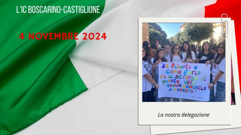 L’IC Boscarino-Castiglione: celebrazione della Giornata del 4 novembre 2024